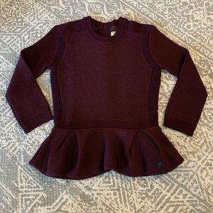 Burberry Textured Peplum Sweater
